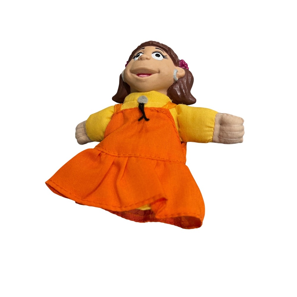 Vintage Russ Berrie Sesame Street Rosita Finger Puppet 1994 Orange Dress